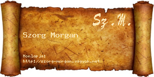 Szorg Morgan névjegykártya